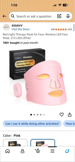 XSSNVV Wireless LED Light Therapy Face Mask