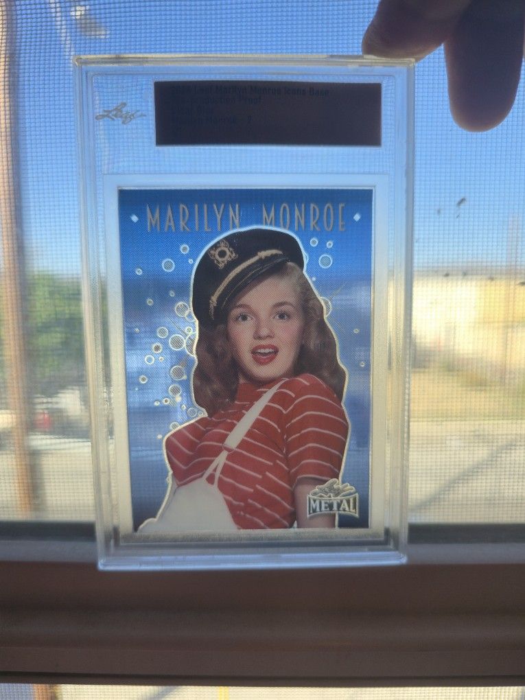 2024 Marilyn Monroe Leaf Metal Icons Collection Pre-Production Proof 1/1 Clear-Blue-2