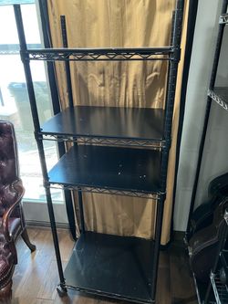 InterMetro Rolling 4-Shelf Tower Furniture