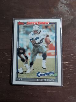 1991 Topps football emmitt Smith rookie card number 360
