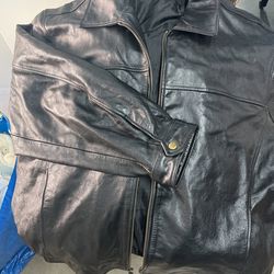 Leather Mens Jacket XL