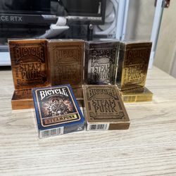 Steampunk Bicycle Playing Cards 