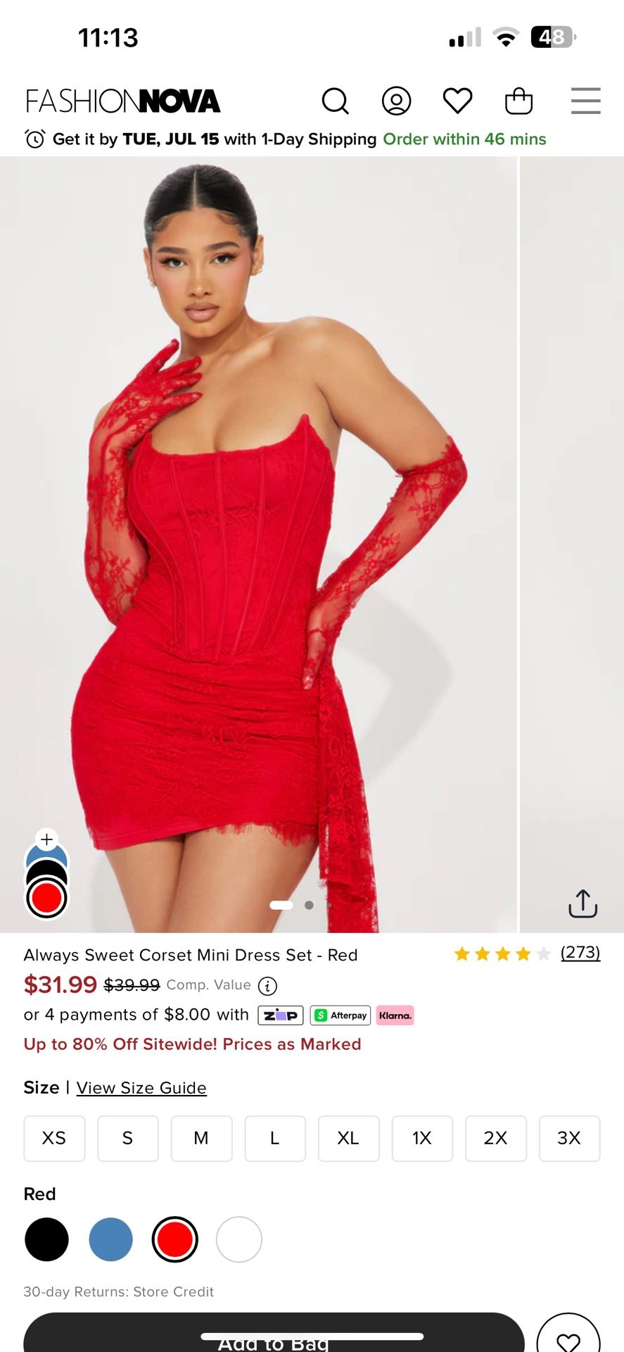 Red Corset Fashion Nova Dress With Lace Gloves