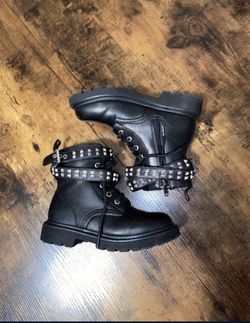 New Black Combat Boots For Girls Porterville