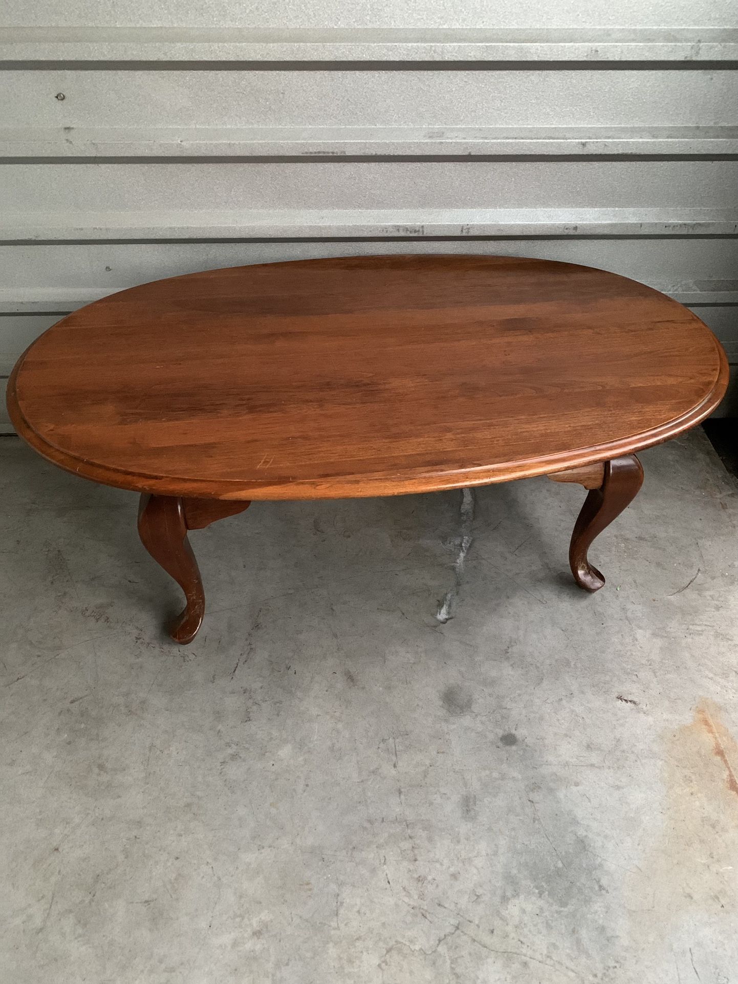 Polished Wood Brown Coffee Table. Good Condition.
