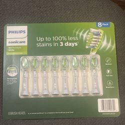 Philips Sonicare W3 Premium White Replacement Tooth Brush Heads - 8 Pack