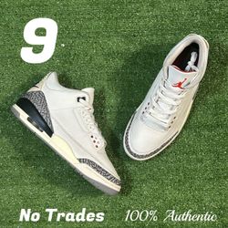 Size 9 Air Jordan 3 Retro “White Cement Reimagined” 🐘 
