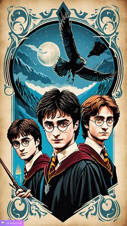 Harry Potter Art Print Poster Retro