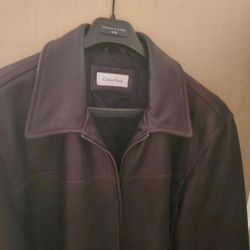 Leather Calvin Klien Xlarge Coat
