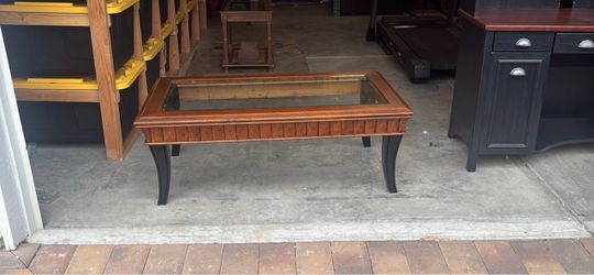 coffee table with glass top