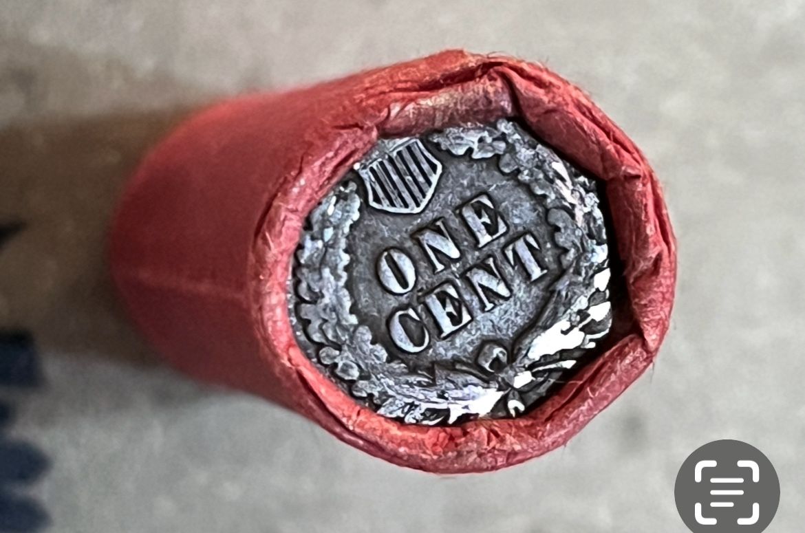One Roll (50 coins) Wheat Pennies Indian Head On Both Ends
