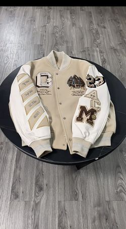 New Off White Milan Abloh Mens Varsity Jacket
