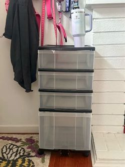 4-Drawer Plastic Rolling Storage Cart