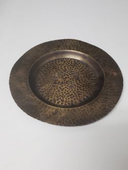 7.5" Hammered Copper Tray