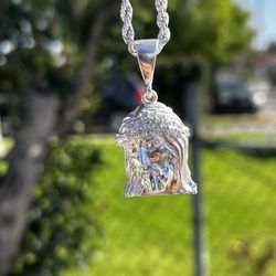 Silver Jesus Piece