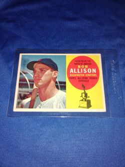 Vintage Old 1960 Bob Allison All-Star Rookie Baseball Card - Topps #320 - in very good condition