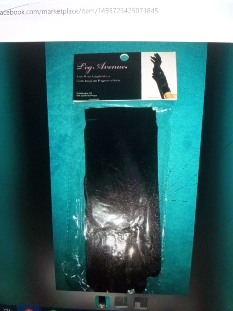Black Wrist Length Gloves