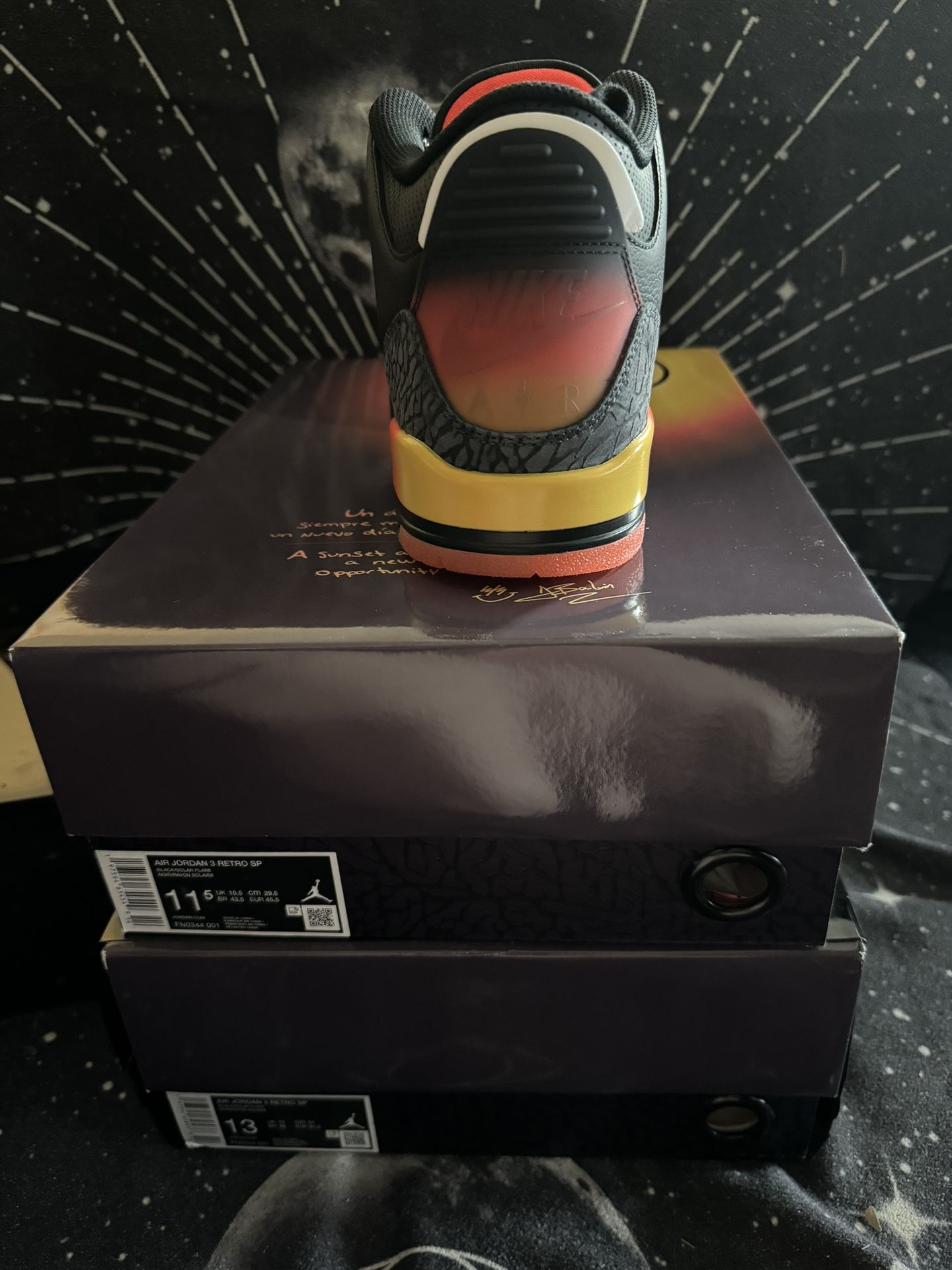 J Balvin Jordan 3 Rio - 11.5 & 13