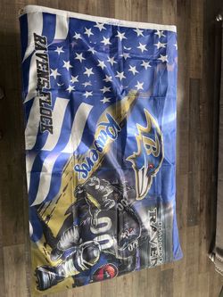 Used BALTIMORE RAVENS FLAGS SIZE 5’x3’