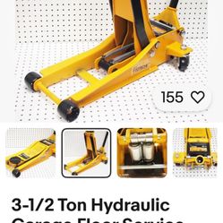 3-1/2 ton hydraulic garage floor service jack low profile double pump 651302
