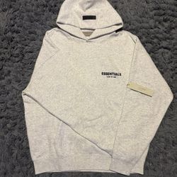 Essentials Fear Of God Light Oatmeal Hoodie