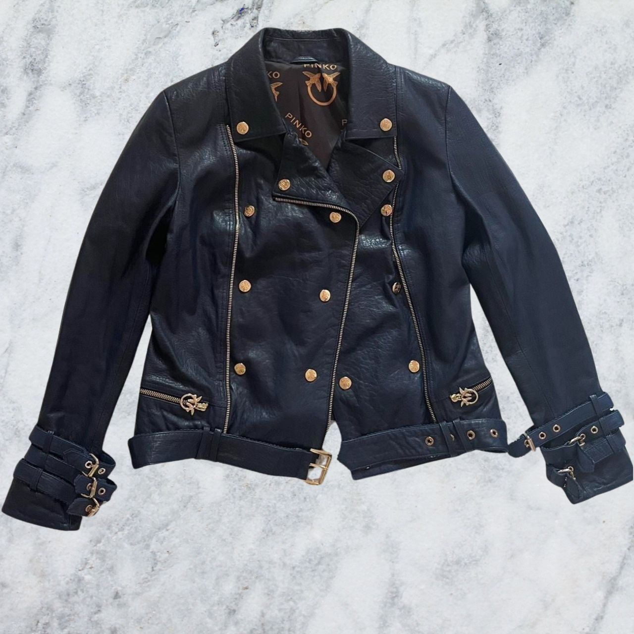 Pinko Leather Jacket-New! Italy