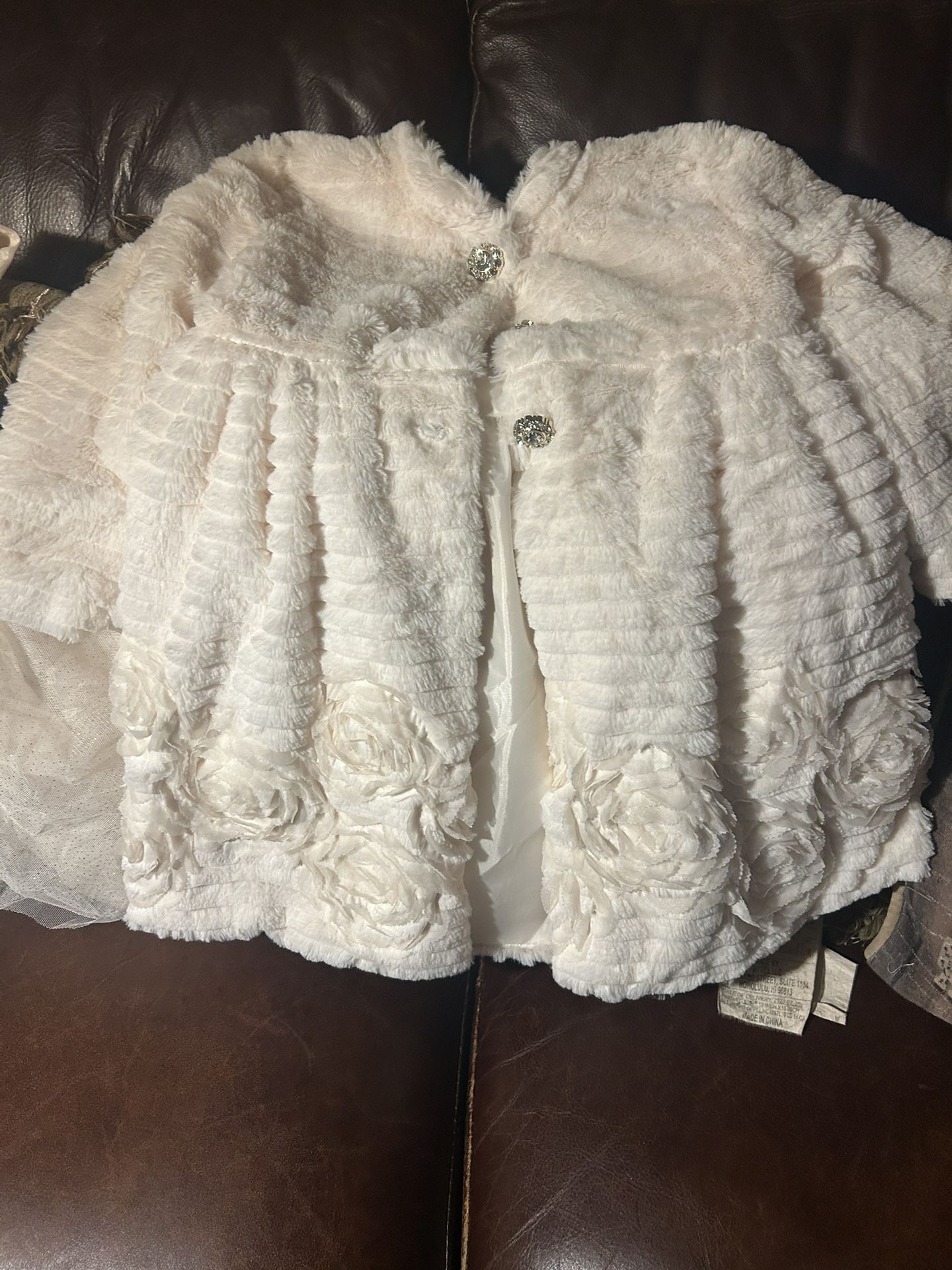 Beautiful white lace dress with petty coat