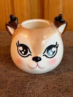 NEW Kohl's St. Nicholas Square Reindeer Ceramic Candle - Holiday Cookies