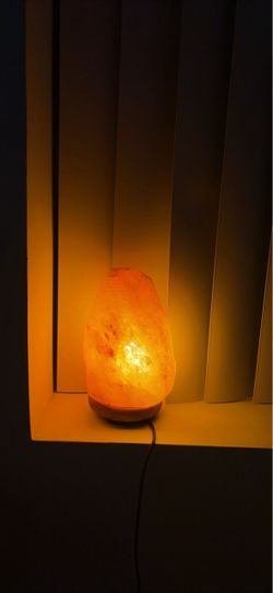 Himalayan Salt Lamp with Wood Base