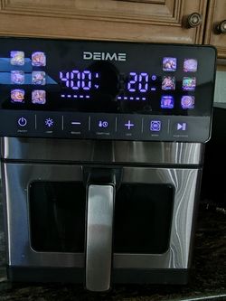 DEIME Air Fryer 10 QT, 2100W Large Capacity with 12 Preset Visual Cooking Window