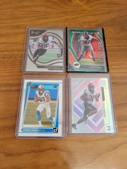 Chuba Hubbard Rookie Card Lot of 4