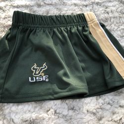 Girls Infant Size 12 Months USF Bulls Green Skirt