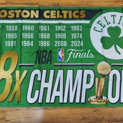 New Boston Celtics 18X Champions Flag Banner.