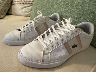White Lacoste sneakers