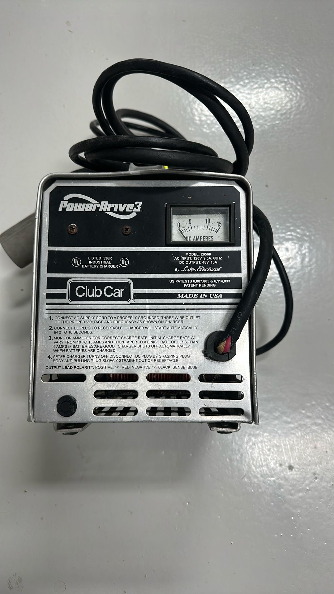 Club Car 48volt Power drive 3 Battery Charger Golf Cart
