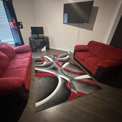 Red Couch Set 