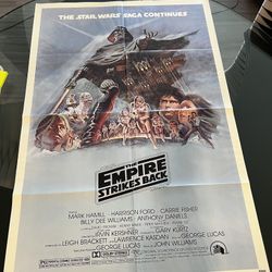 Original Star Wars Empire Strikes Back Movie Poster Style B Mint