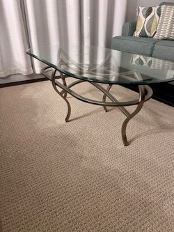 Glass coffee table