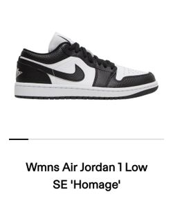 Air Jordan's 1 Low SE 'Homage'  Size 7.5 In Women's 6Y In Men 