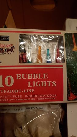 Vintage nib 10 bubble lights