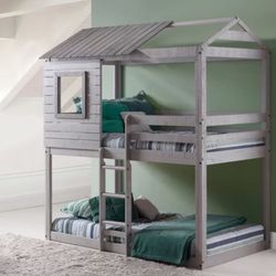 Twin Over Twin Bunk Bed (Used In Great Condition)