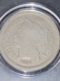 1868 3 Cents Coin