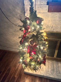 Pre-Lit Artificial Christmas Tree with Decorations