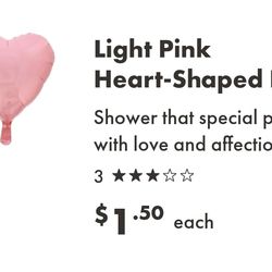 "New" Pink Helium Balloons