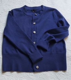 Gorgeous Blue Talbots Holiday Cardigan Sweater