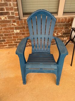 Blue Outdoor Chair – $15 Each