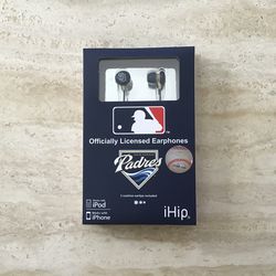 Earphones Padres Officially Licensed, New Sealed in Box