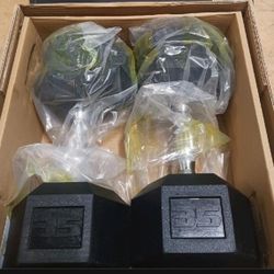 New CAP Barbell Coated Hex Dumbbell 35lb Weights, Pair