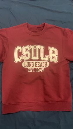 Red CSULB Long Beach crewneck in a small #college #longbeach