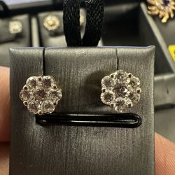 14k Stud Earrings Diamonds Natural
